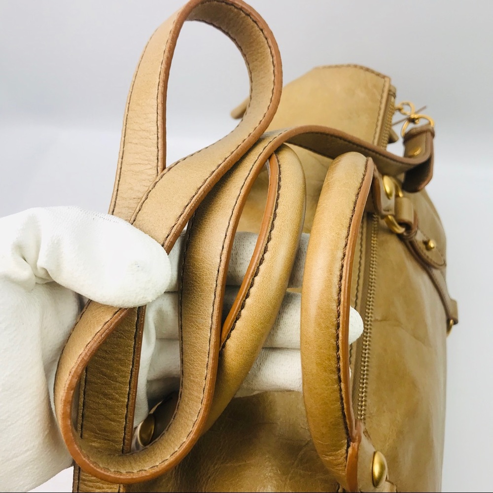 Authentic Miu Miu Brown Soft Leather 2Way Shoulder - Picture 3 of 8